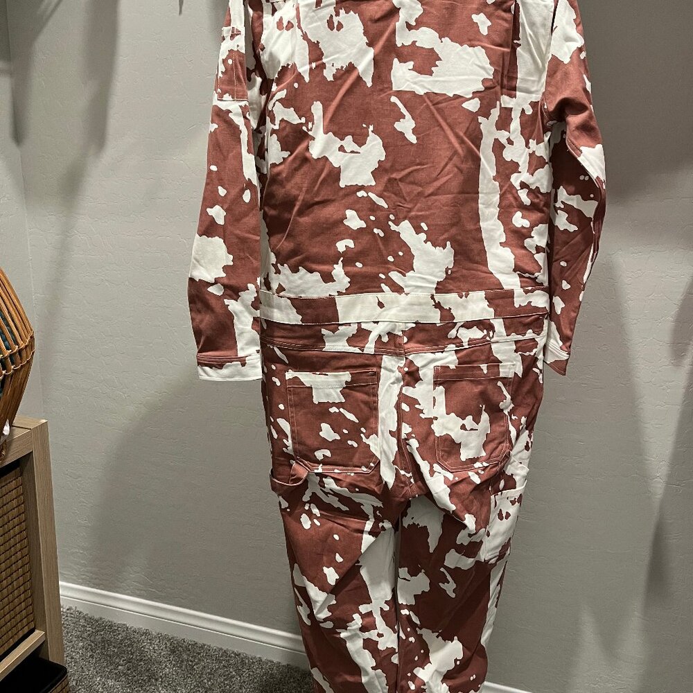 Wildfang Brown and White Jumpsuit- NWT - Picture 2 of 5